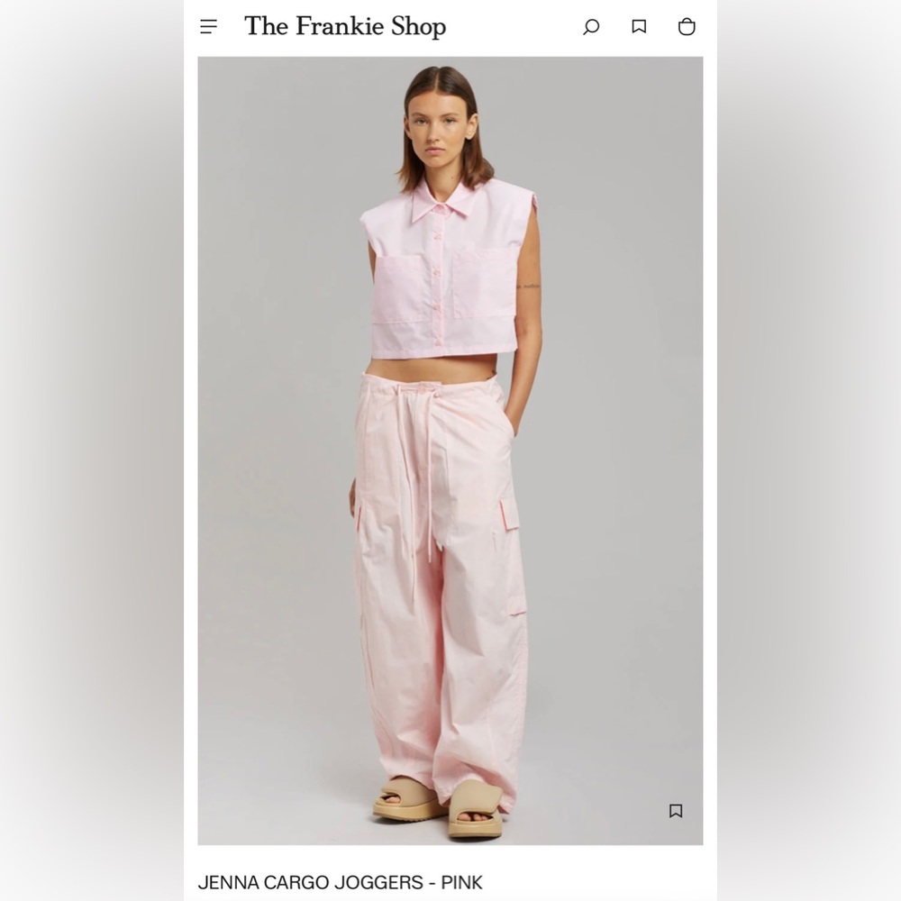 THE FRANKIE SHOP- JENNA CARGO JOGGERS - PINK